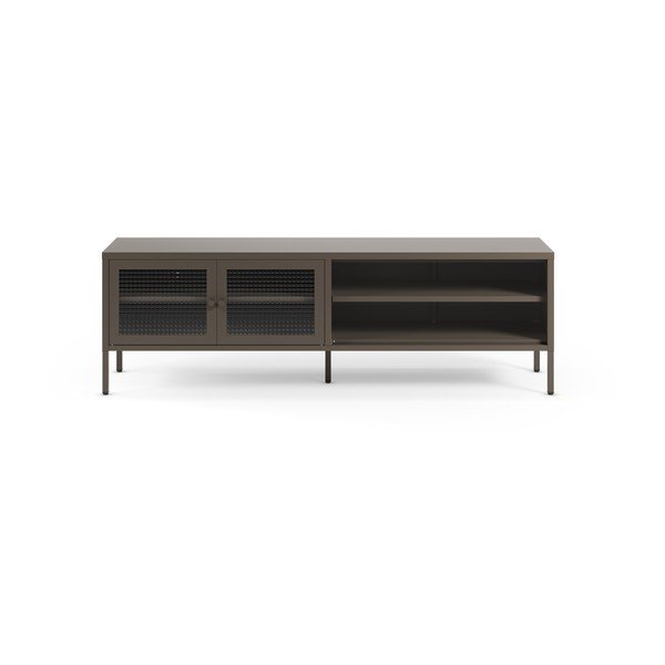 Szara metalowa szafka pod TV 160x50x35 cm Layna – Marckeric