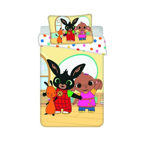 Bawełniana pościel dziecięca do łóżeczka 100x135 cm Králíček Bing Playroom – Jerry Fabrics