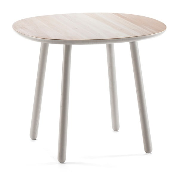 Szary stół z litego drewna EMKO Naïve, ⌀ 90 cm