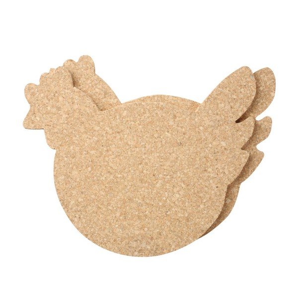 Zestaw 2 podkładek korkowych T&G Woodware Cork Chicken
