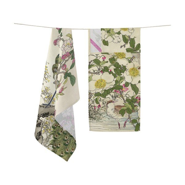 Zestaw 2 bawełnianych ścierek kuchennych Happy Friday Basic Japonais, 70x50 cm-image-3