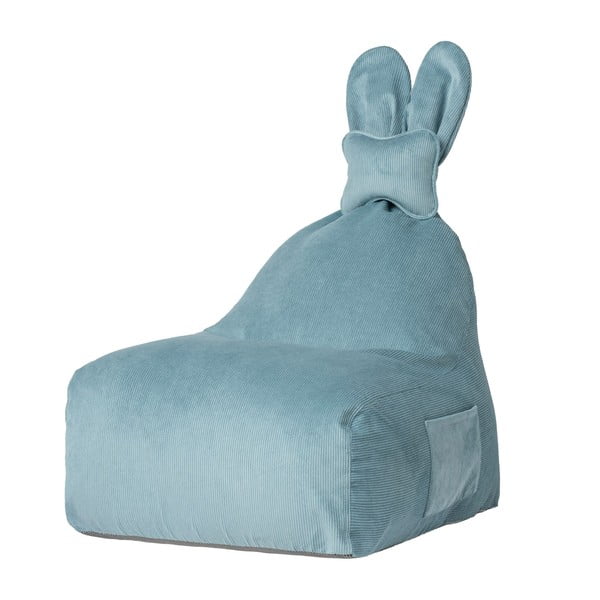 Niebieski dziecięcy worek do siedzenia Funny Bunny – The Brooklyn Kids