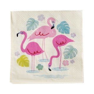 Zestaw 20 serwetek papierowych Rex London Flamingo Bay