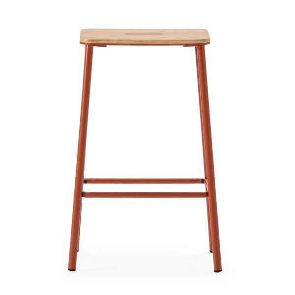 Ceglaste hokery zestaw 2 szt. (wysokość siedziska 65 cm) Abba – Marckeric-image-3