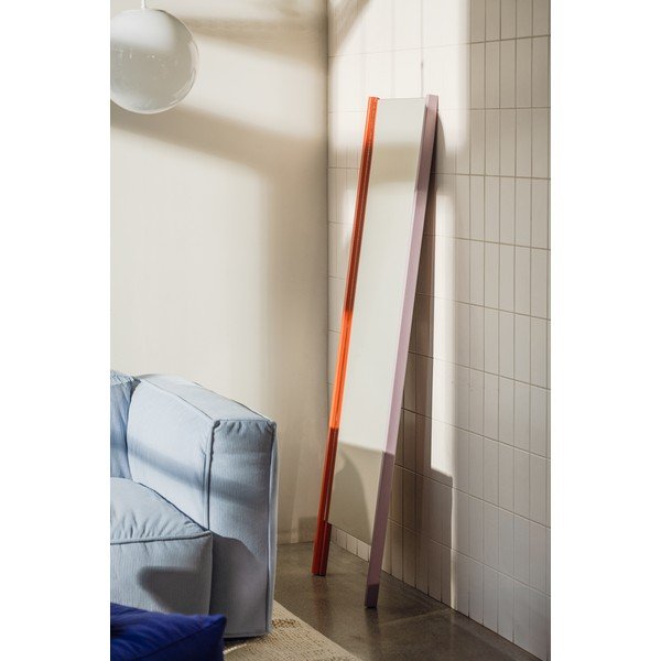 Lustro z drewnianą ramą stojące 49x166 cm Lun – noo.ma-image-1