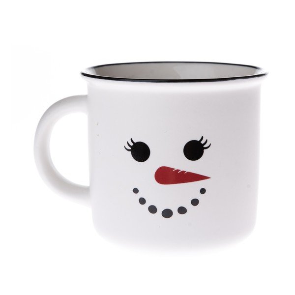 Biały porcelanowy kubek ze świątecznym motywem 380 ml Snowman – Dakls