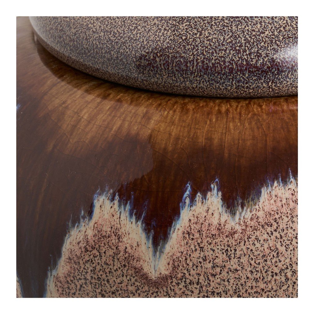 Brązowe ceramiczne pojemniki dekoracyjne zestaw 2 szt. ø 15x8,5 cm – House Nordic (zdjęcie 9)