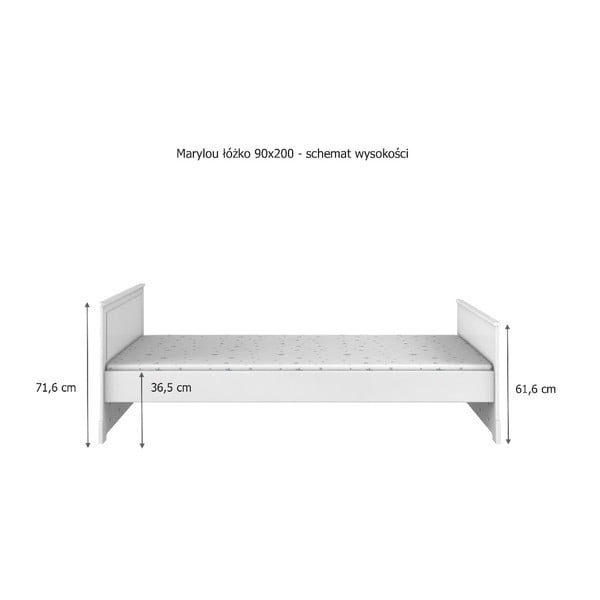 Białe łóżko dziecięce BELLAMY Marylou, 90x200 cm-image-2