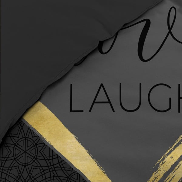 Czarna bawełniana pościel dwuosobowa 200x200 cm Crazy Love – douceur d'intérieur-image-3