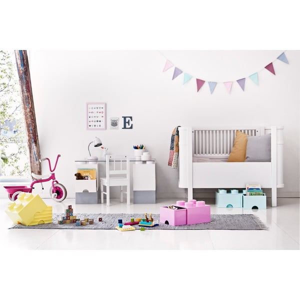 Jasnoróżowy pojemnik z 2 szufladami LEGO®-image-1