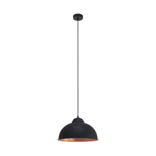 Czarno-brązowa lampa wisząca z metalowym kloszem ø 37 cm TRURO 2 – EGLO