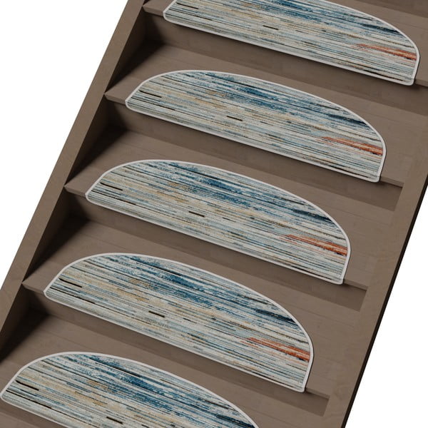 Dywaniki na schody zestaw 16 szt. 20x65 cm Plain Sky – Vitaus-image-1