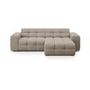 Brązowy narożnik (prawostronny/z szezlongiem) Kendal – Micadoni 