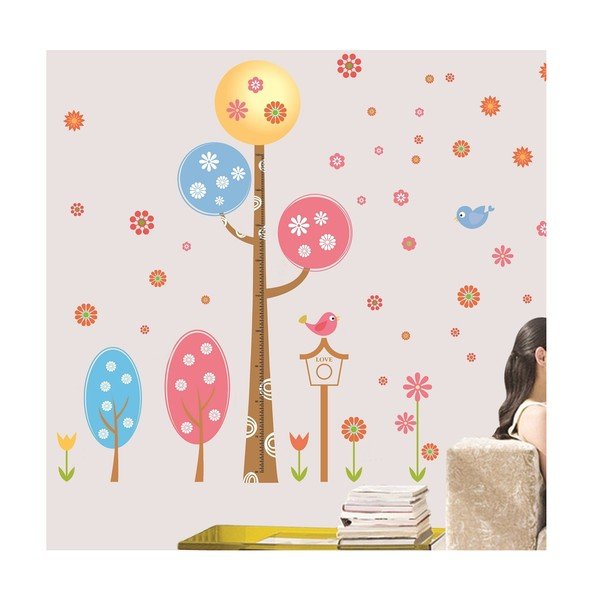 Zestaw naklejek Ambiance Round Trees And Flowers-image-1