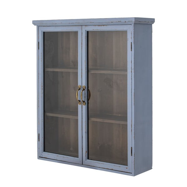 Niebieska wisząca witryna z litego drewna jodłowego 81x91 cm Hazem – Bloomingville-image-2