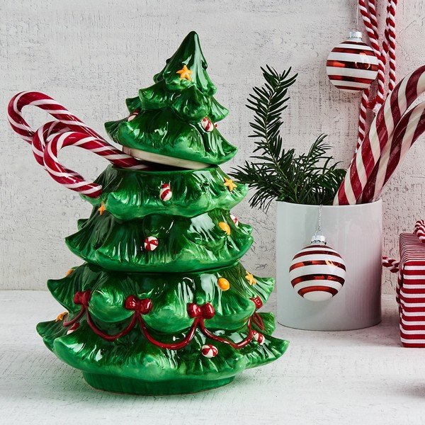 Czerwono-biała bombka Butlers, ⌀ 8 cm-image-1