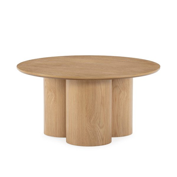 Okrągły stolik w dekorze dębu w naturalnym kolorze ø 80 cm Lua – MOME