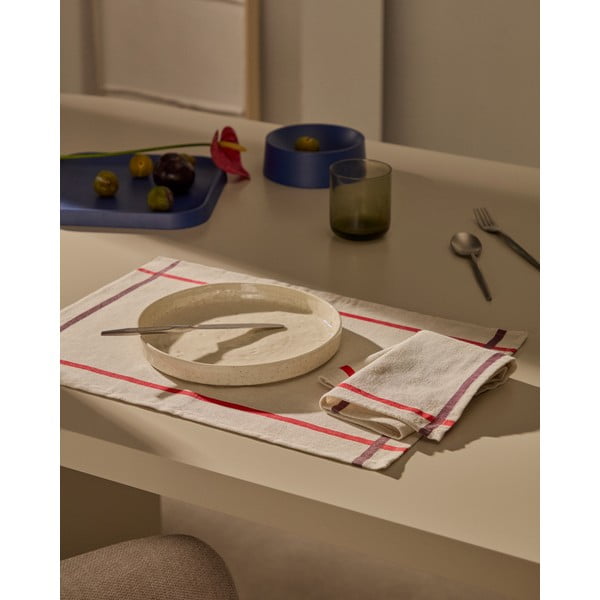 Maty stołowe z mieszanki lnu zestaw 2 szt. 35x50 cm Delma – Kave Home-image-1