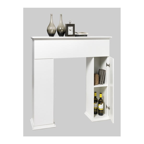 Biały portal kominkowy ze schowkiem 13Casa Fireplace-image-2