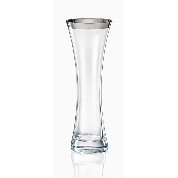 Szklany wazon Crystalex Frost, wys. 19,4 cm