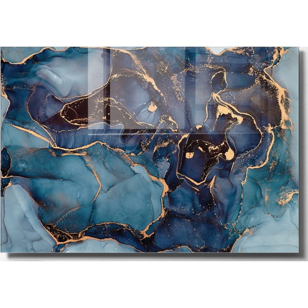 Szklany obraz 100x70 cm Dark Marble – Wallity