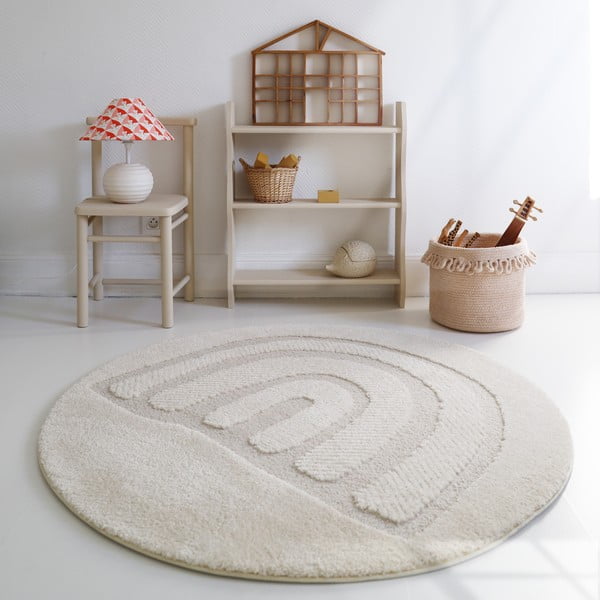 Kremowy dywan dziecięcy ø120 cm Rainbow Dream S – Nattiot-image-2