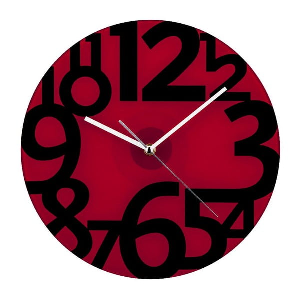 Zegar ścienny Red Glam, 31 cm