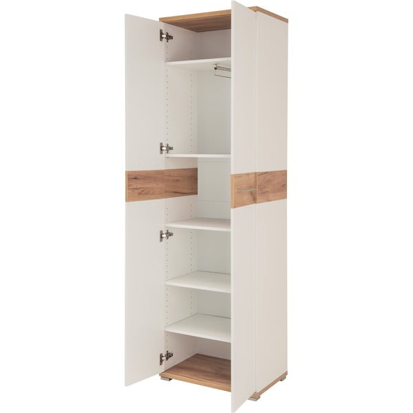Biała szafa w dekorze dębu 59x199 cm Topix – Germania-image-3