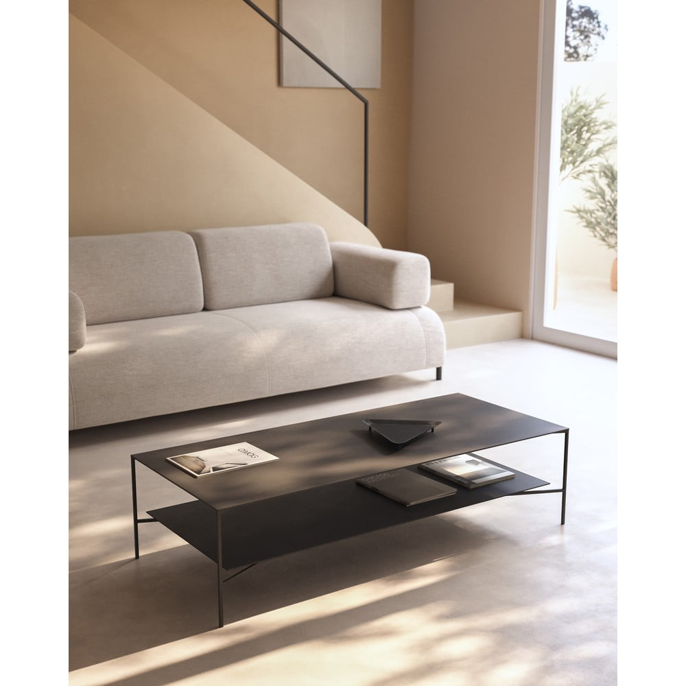 Czarny stalowy stolik 60x140 cm Azisi – Kave Home (zdjęcie 3)