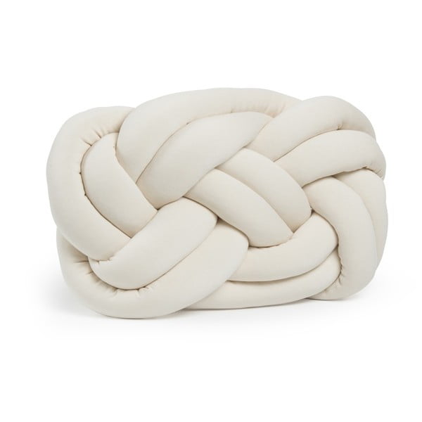 Jasnobeżowa poduszka Cloud Knot Decorative Cushion, 40x32 cm