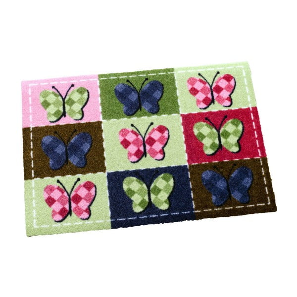 Zielono-różowy dywan Zala Living Butterflies, 50x70 cm