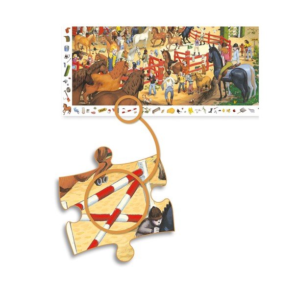 Dziecięce puzzle Djeco Observation Konie-image-2