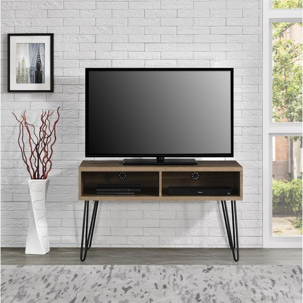 Szafka pod TV w dekorze orzecha w naturalnym kolorze 107x63 cm Owen – Støraa-image-1