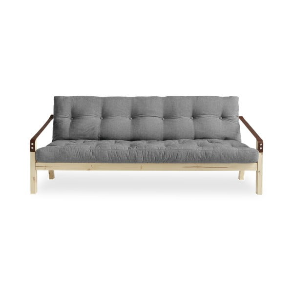 Sofa rozkładana z szarym obiciem Karup Design Poetry Natural/Granite Grey