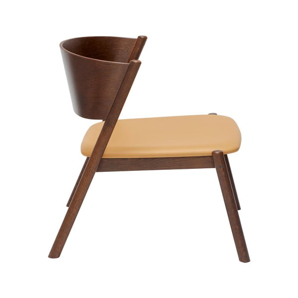 Ciemnobrązowy fotel Oblique – Hübsch-image-2