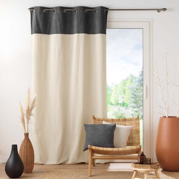 Beżowo-antracytowa zasłona 140x240 cm Tessa – douceur d'intérieur-image-2