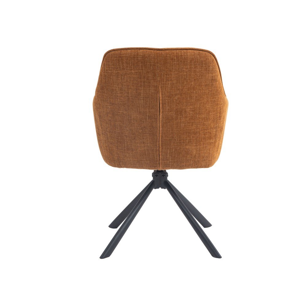 Pomarańczowe tapicerowane fotele jadalniane zestaw 2 szt. Avola – Unique Furniture (zdjęcie 3)