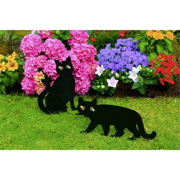 Metalowo-szklane dekoracje ogrodowe zestaw 2 szt. – Maximex-image-1