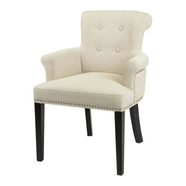 Kremowe krzesło z czarnymi nogami Artelore Sally