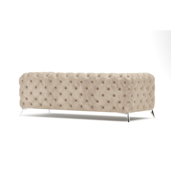 Beżowa aksamitna sofa 225 cm Chelsea – Ropez-image-2