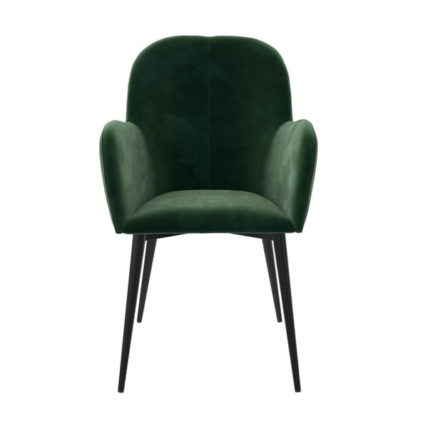 Zielony tapicerowany fotel jadalniany Fitz – Støraa-image-1