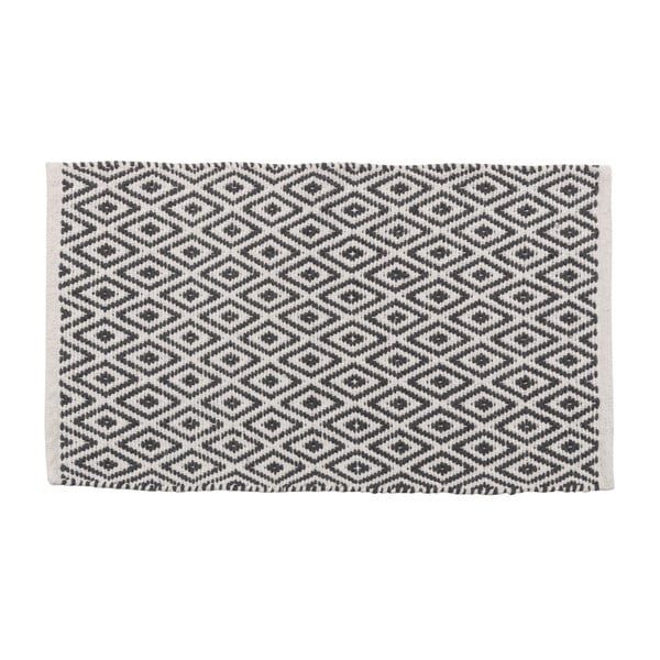 Czarno-biały dywan bawełniany Unimasa Bali, 80x50 cm