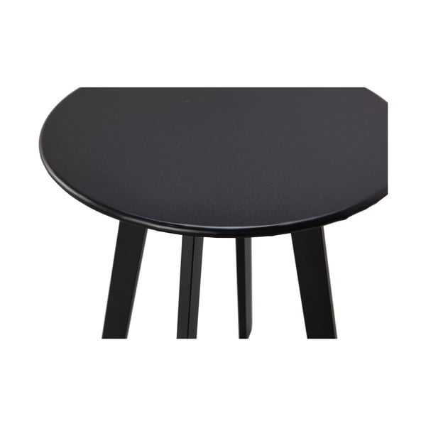 Czarny stolik ogrodowy WOOOD Fer, ø 40 cm-image-1