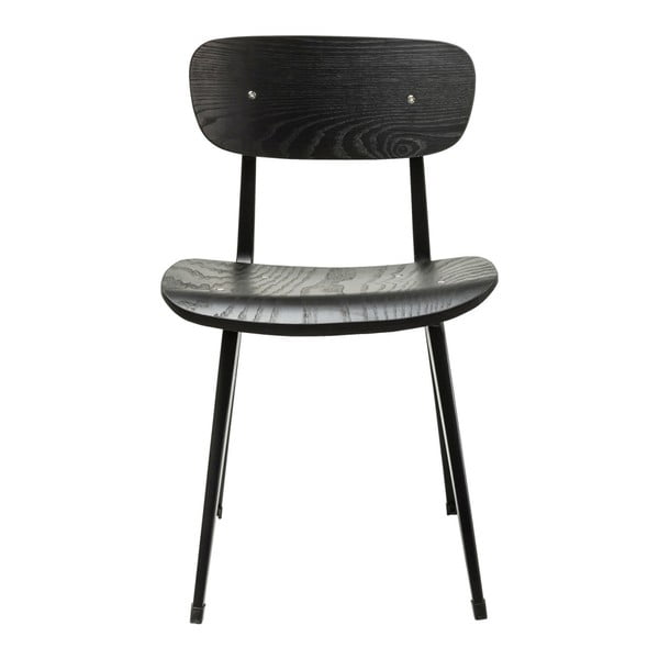 Czarne krzesło z drewna jesionowego Kare Design Oslo