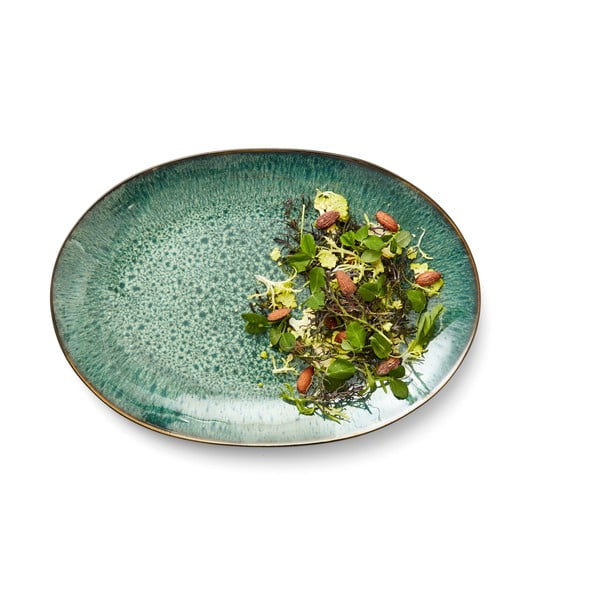 Zielony/czarny kamionkowy talerz do serwowania Gastro Green/Black – Bitz-image-1