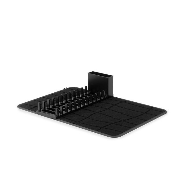 Plastikowa podkładka do naczyń w kolorze matowej czerni 61x43 cm Udry – Umbra