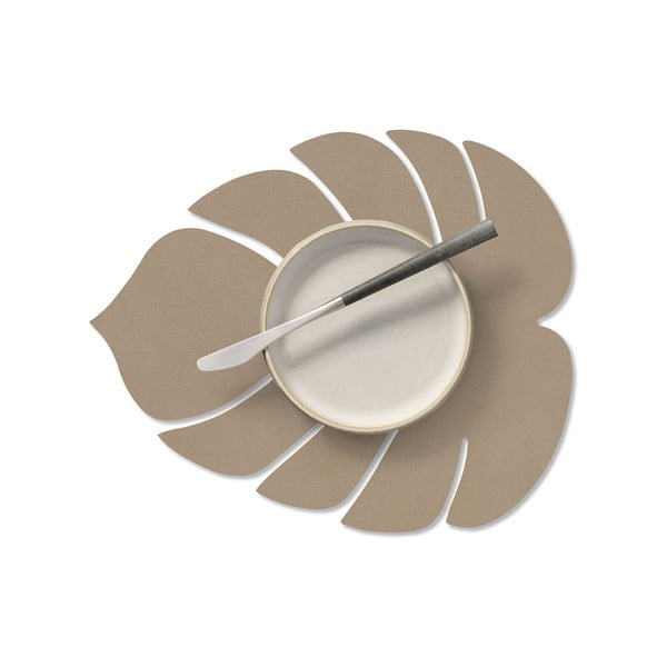 Mata stołowa ze skóry ekologicznej 22x26 cm Monstera Leaf Nupo – LIND DNA-image-1