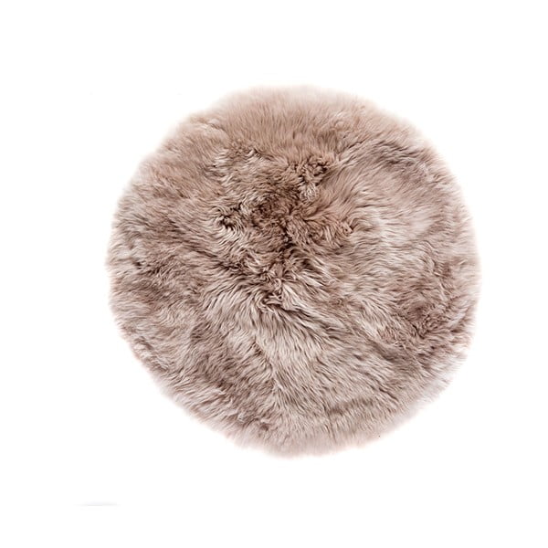 Jasnobrązowy dywan okrągły z owczej skóry Royal Dream Zealand, ⌀ 70 cm