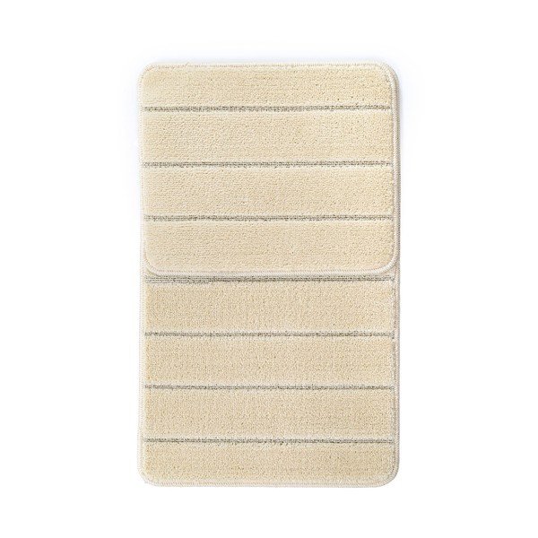 Kremowe dywaniki łazienkowe zestaw 2 szt. 50x80 cm Yeni Cizgli – Foutastic-image-2