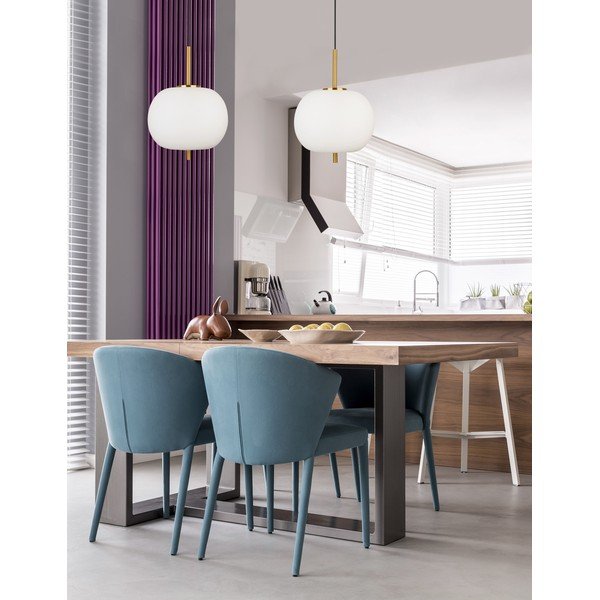Biała/w kolorze mosiądzu szklana lampa wisząca ø 30 cm Lato – Nova Luce-image-3
